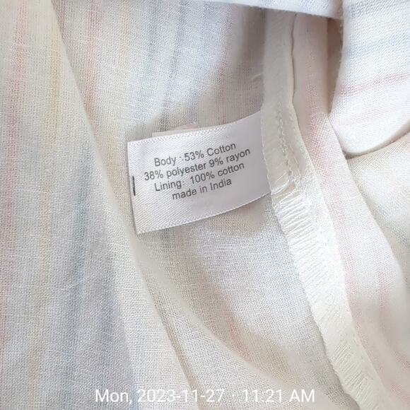 Lane Bryant Women's Tank Top 20 Plus Size Stripes Rainbow Summer Cami Flirty EUC - Picture 4 of 5